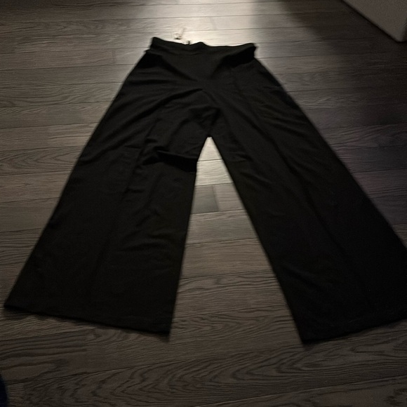 Max Studio Black Pintuck Wide Legs pleated dressy trousers size M - Picture 4 of 16